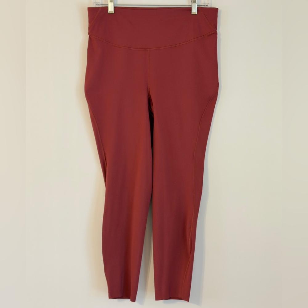 Women's Lululemon Athletica Base Pace High Rise Leggings Red Pants Active 12
